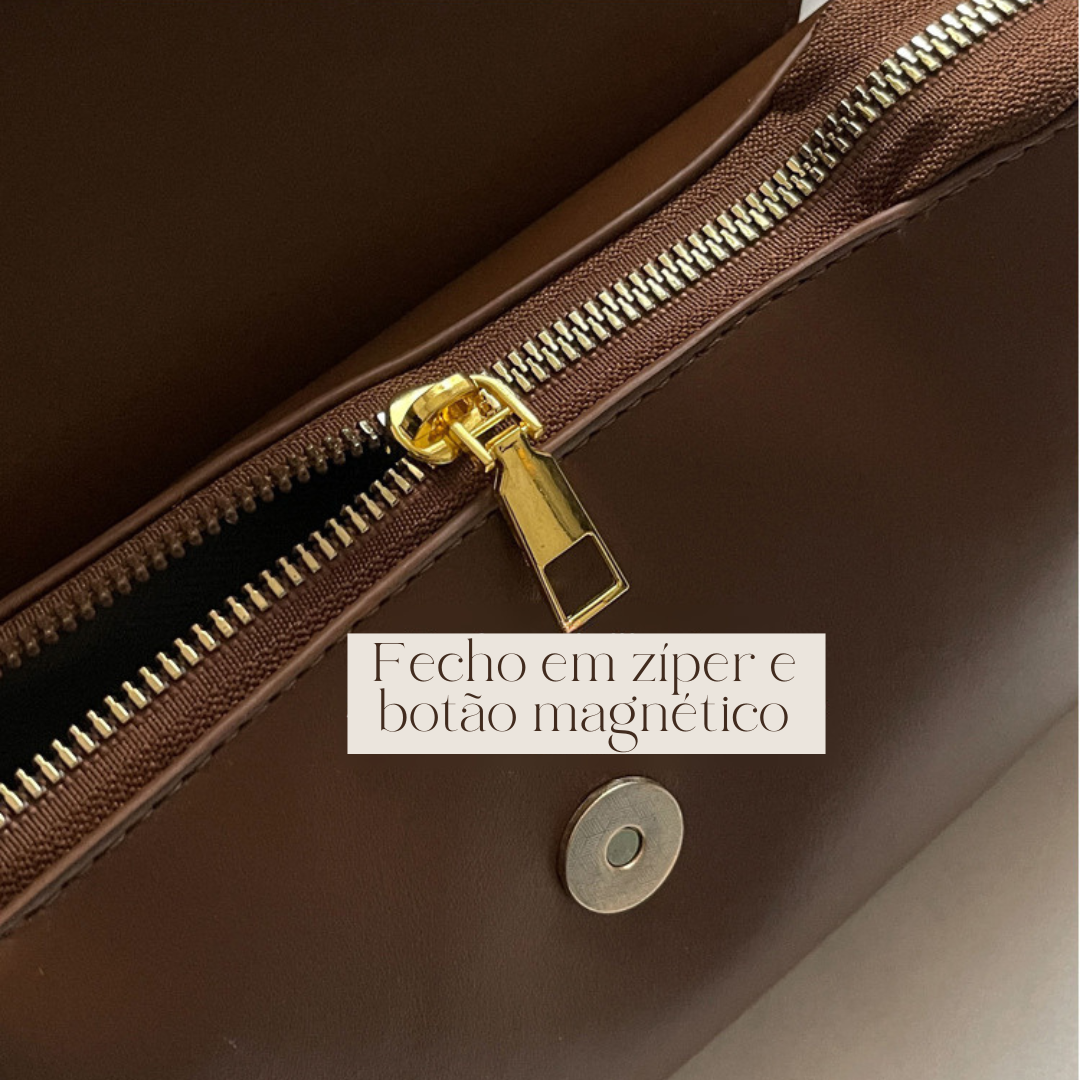 Bolsa Elaine Média - Marrom - Loja Vivanz