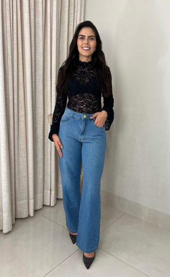Calça Jeans Wide Leg