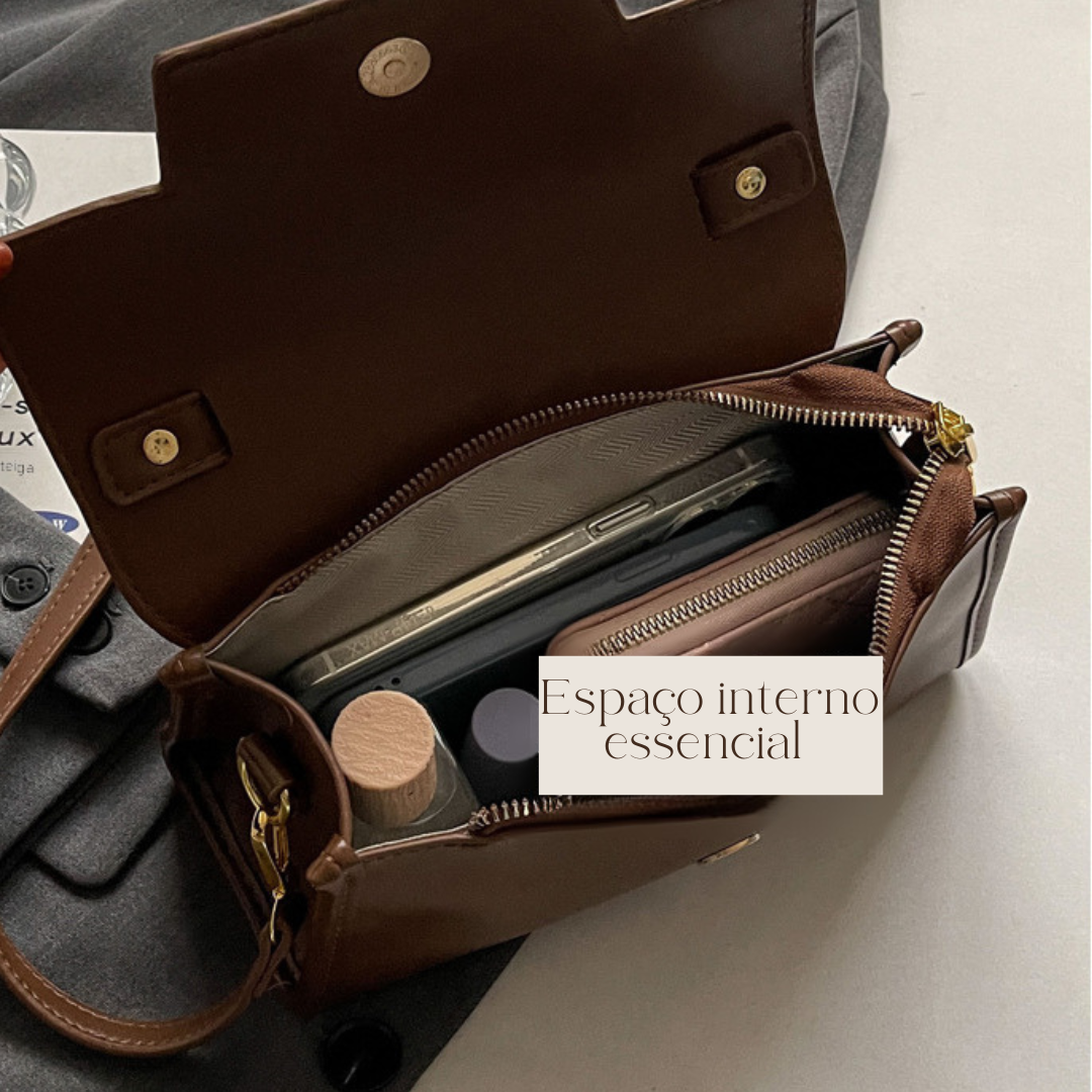 Bolsa Elaine Média - Marrom - Loja Vivanz