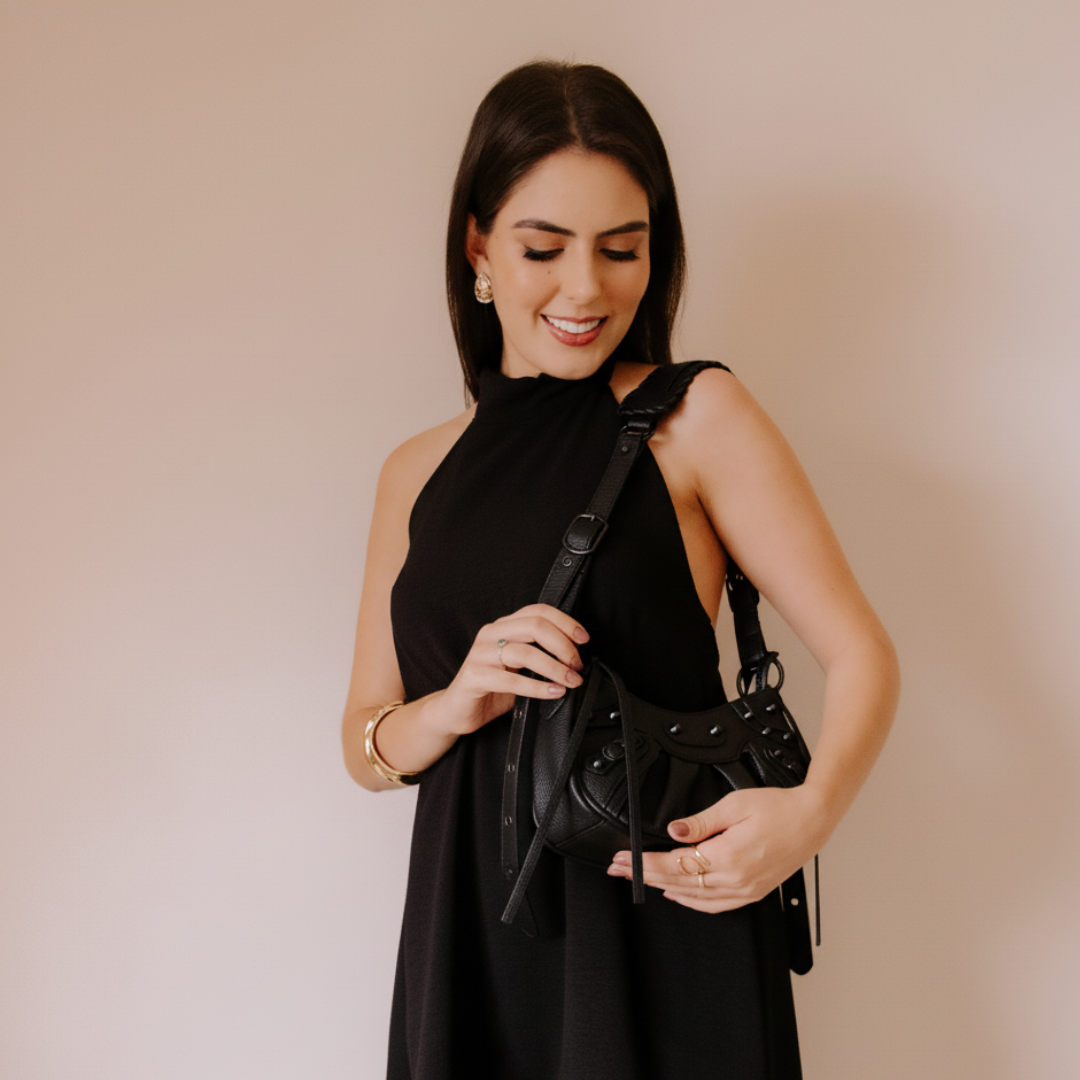 Bolsa Tainá Média - Preta