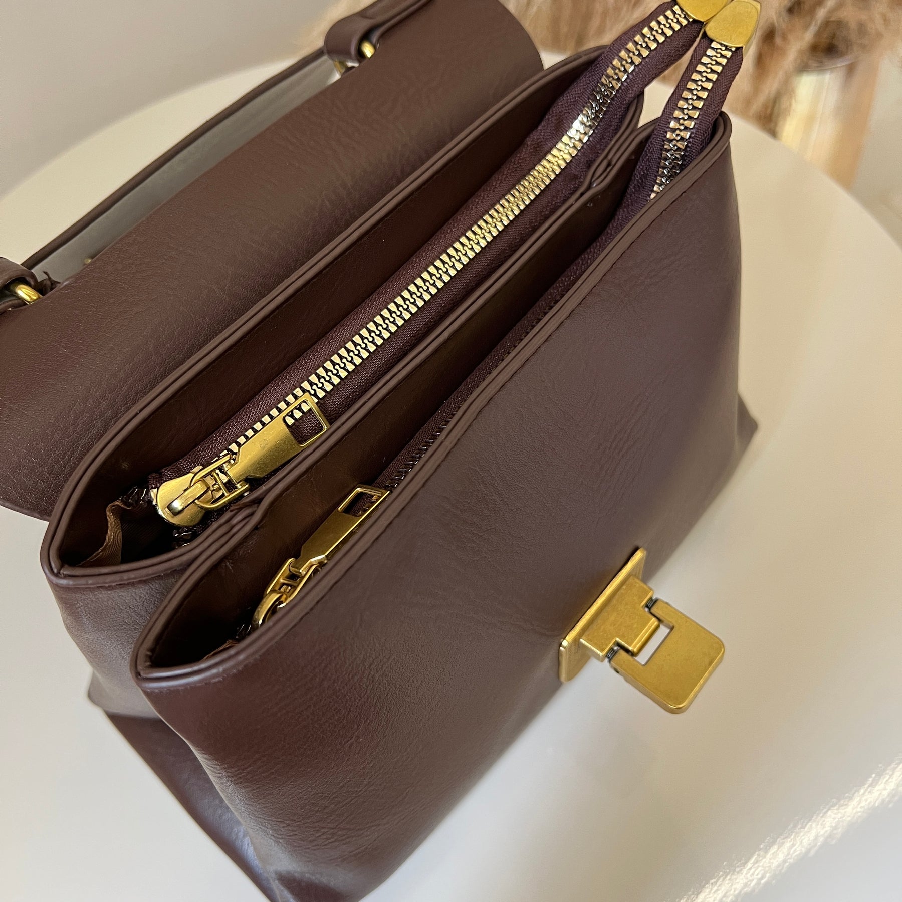 Bolsa Mabel Média - Marrom