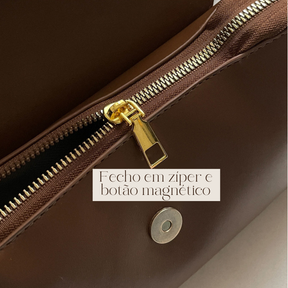 Bolsa Elaine Média - Marrom - Loja Vivanz