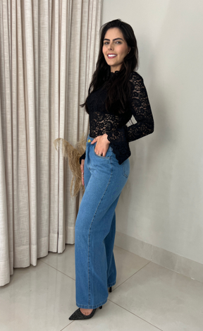 Calça Jeans Wide Leg