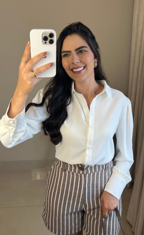 Camisa Seda | Manga Longa