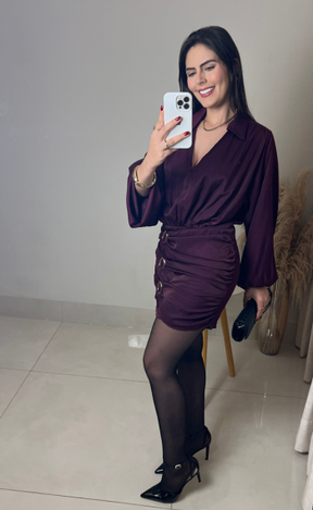 Vestido Curto | Detalhe Dourado
