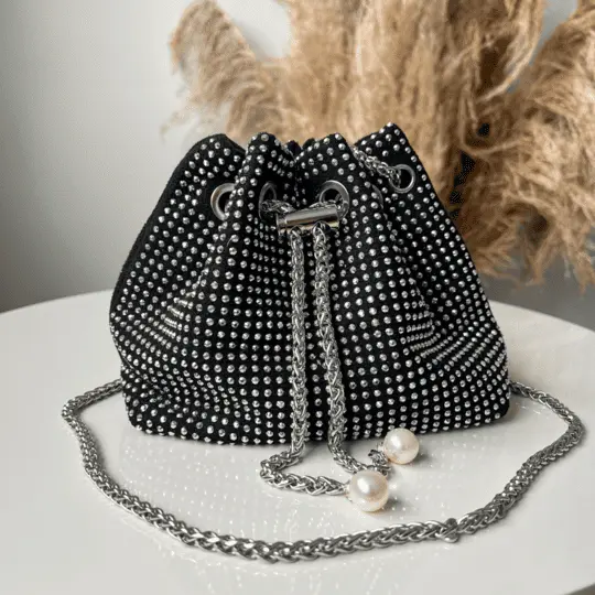 Bolsa Pérola de Strass Loja Vivanz