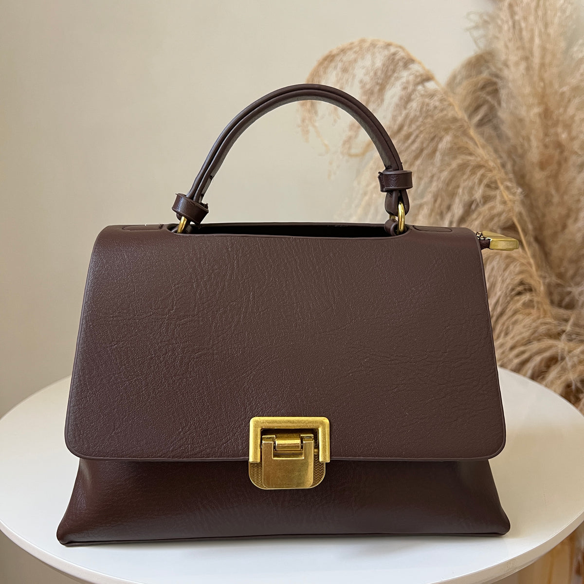 Bolsa Mabel Média - Marrom