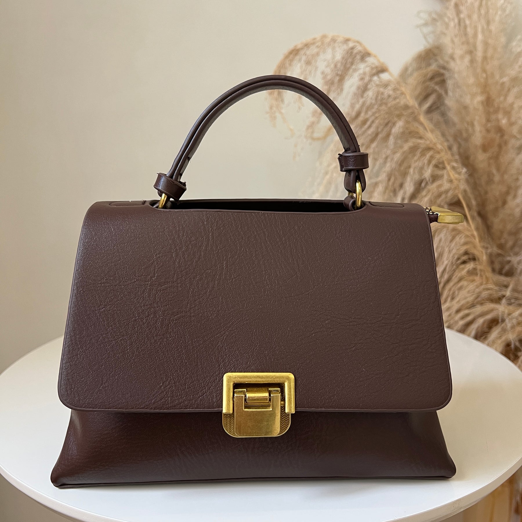 Bolsa Mabel Média - Marrom